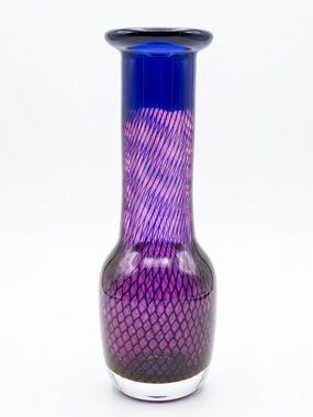 Sven Palmqvist Orrefors Kraka 533 Net Pattern Art Glass Vase